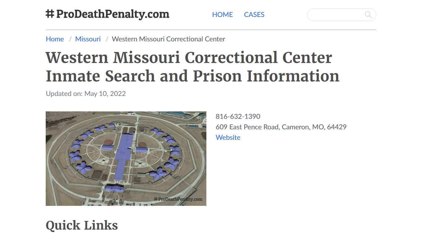 Western Missouri Correctional Center Inmate Search ...