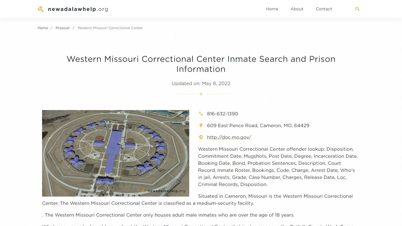 Western Missouri Correctional Center Inmate Search ...